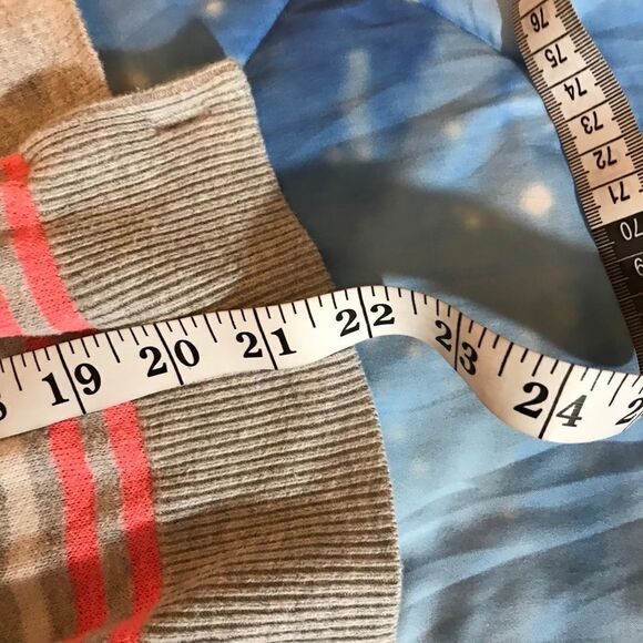 Gap Girls Medium Gray Pink Stripe Cardigan - Picture 12 of 14